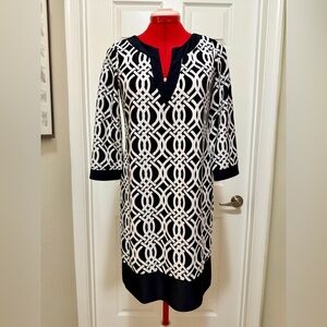 Jude Connally White and Black Dress, sz S